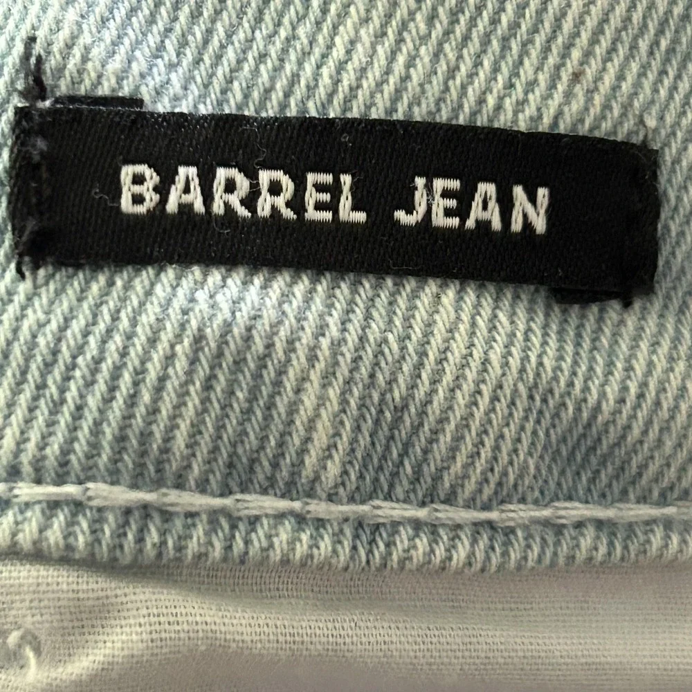 Justice Jeans Girls 16 Blue Barrel Wide Leg Looney Tunes Bugs Bunny Cargo Denim